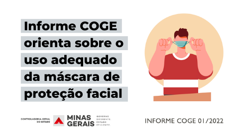 Informe COGE orienta sobre o uso adequado da máscara de proteção facial