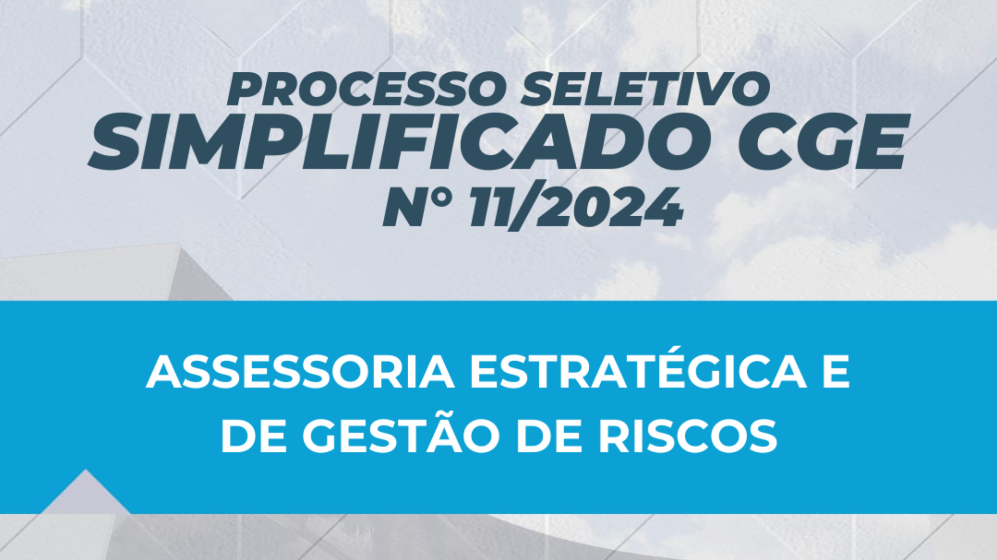 CGE comunica abertura de Processo Seletivo Simplificado para profissional atuar na AEGRI