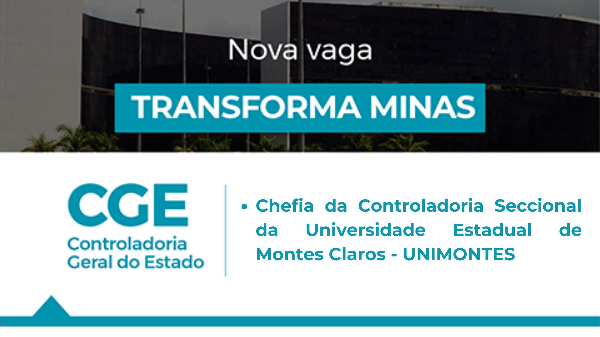 Unimontes está com vaga aberta para Chefia da Controladoria Seccional