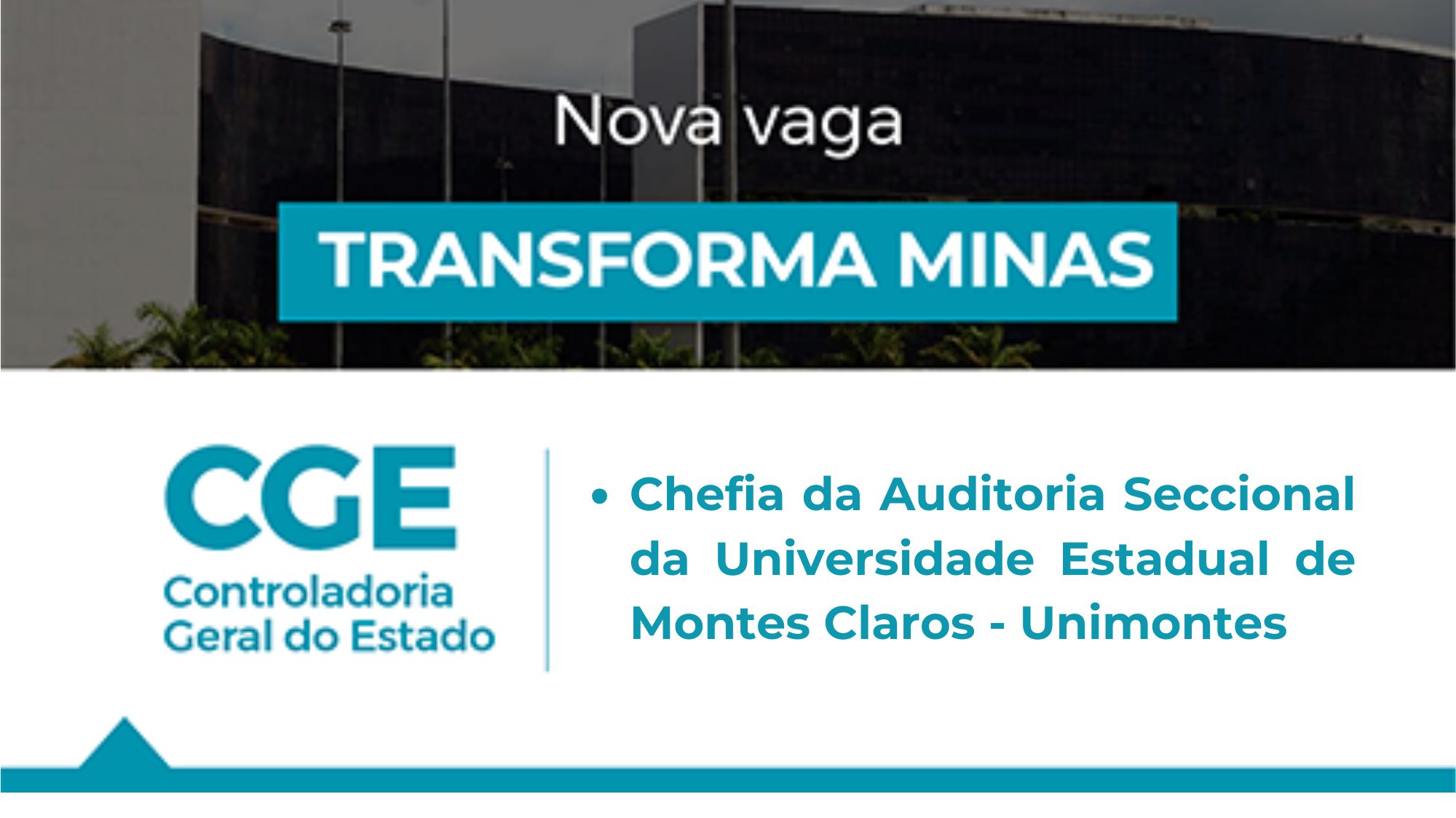 Inscrições abertas para a Chefia da Auditoria Seccional da Unimontes