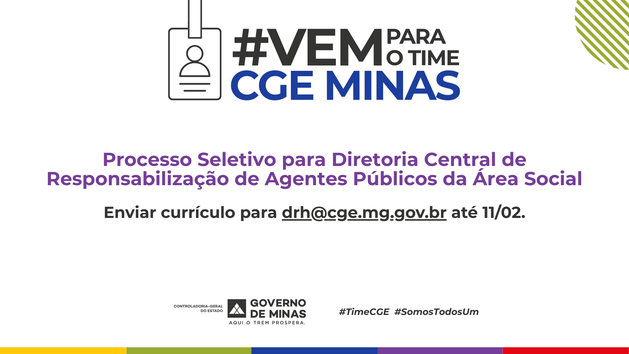 CGE seleciona profissional para atuar à frente da Diretoria Central de Responsabilização de Agentes Públicos da Área Social